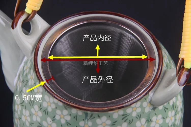Description Picture 2 of itemDiameter 5-9.5CM Reusable Stainless Steel Mesh Tea Infuser Strainer Teapot Tea Leaf Spice Filter Drinkware Kitchen Accessories