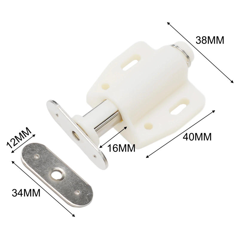 Description Picture 2 of item4x Latch Single Magnetic Pressure Push To Open Touch Latch Cabinet Doors Inside Cupboard Door Rebound Single Magnetic Suction