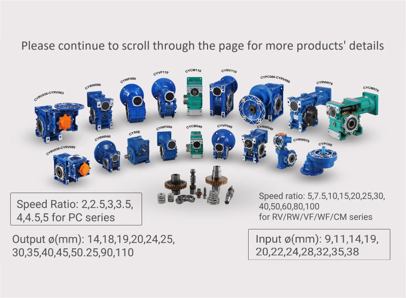 Description Picture 4 of itemCHENYUE Single Dual Output Shaft for Worm Gear Reducer Speed Gearbox NMRV063 NMRV075 RV63 RV75 NMRW63/75 NMVF63/75 RW63/75