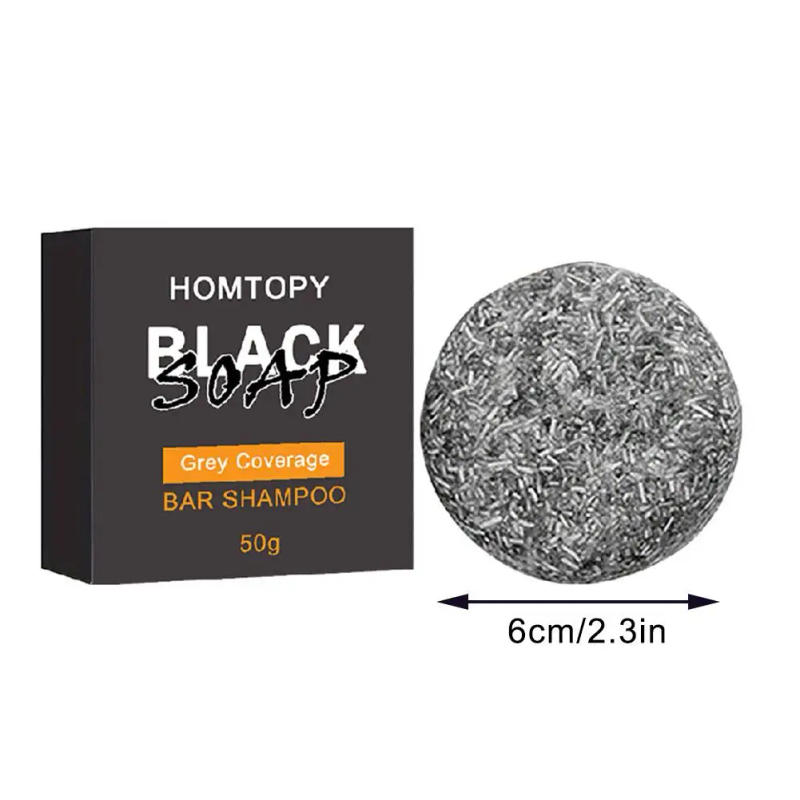 Description Picture 4 of itemHair Darkening Shampoo Soap Bar Bamboo Charcoal Repair Dye Hair Conditioner Body White Gray Organic Color Hair Face Hair Na L1Q3