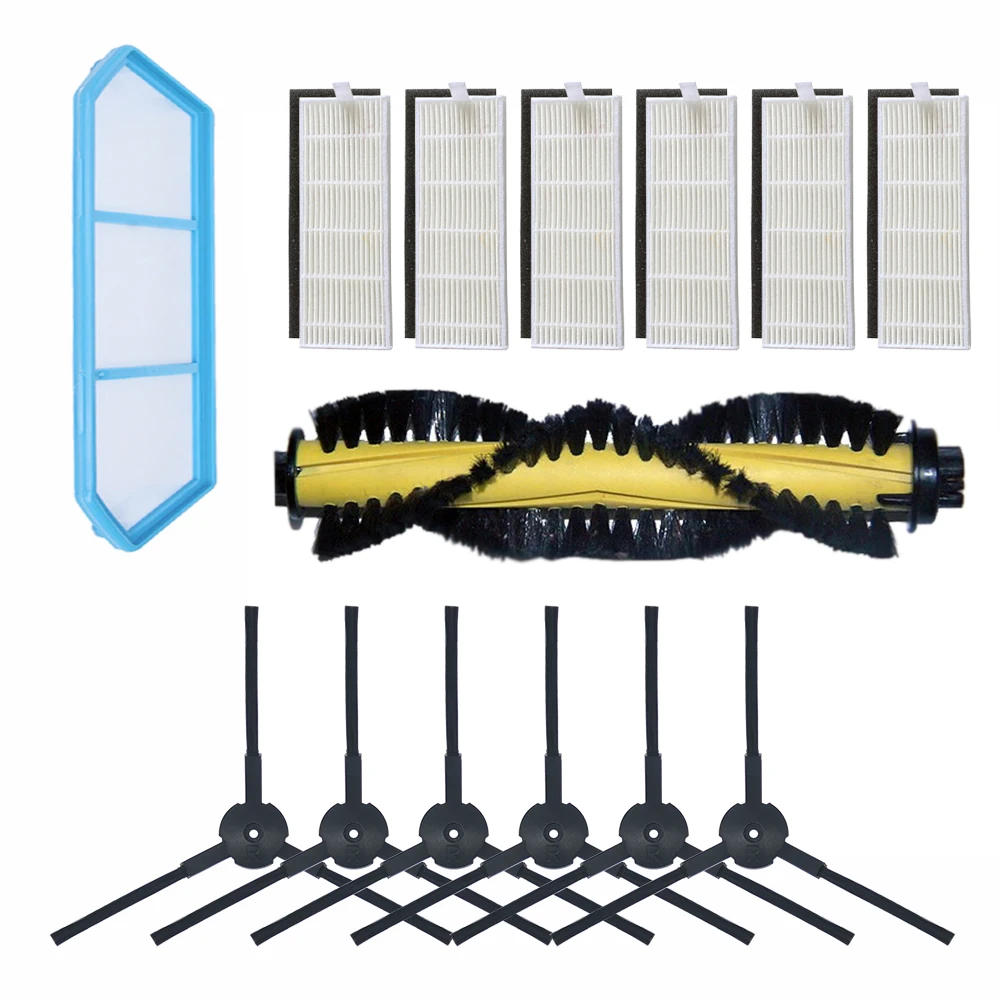 Description Picture 5 of item1pc Main Brush+4pcs Dust HEPA Filter+4pcs Side Brush for ILIFE A4s A40 Robot Vacuum Cleaner Accessories Parts
