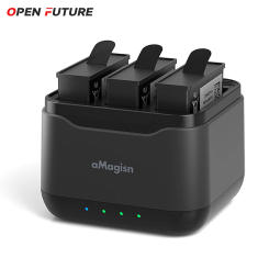 3-ways Charging Hub For DJI Action 4 Battery Charger Fast Charging Stand Holder Case For DJI Action 3 Sports Camera Accessories