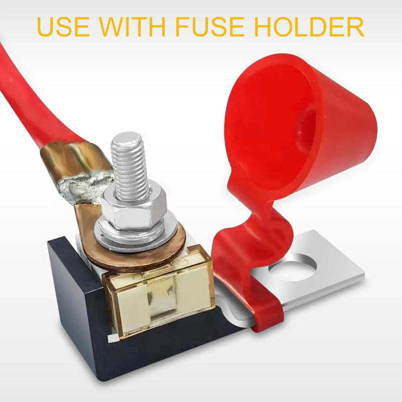 Description Picture 6 of itemBLUSUNSOLAR Terminal Fuse Block Kit, Single Stud M8 (5/16") + Battery Fuse (Waterproof Shell) MRBF FUSE