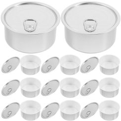 10 Pcs Cans Empty Cake Tea Tins For Loose Easy Open Lid Pet Food Dog Storage Aluminum
