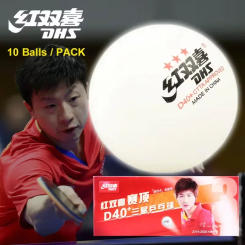 Original DHS 3 Star D40+ Table Tennis Balls ABS New Material 10 Pcs/PACK Ping Pong Balls with Seam ITTF Approved DHS Balls