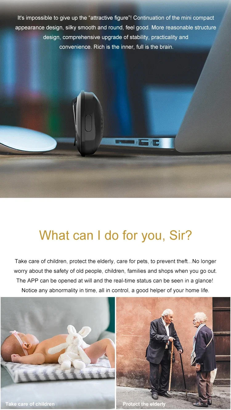 Description Picture 3 of itemMini Smart Camera WiFi Remote Small HD 1080P Wireless Monitoring Ip  Video Night Vision Security Protection Surveillance Cameras