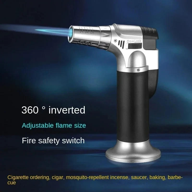 Description Picture 2 of itemNew Portable Metal FlameBBQ Heating Ignition Grill Kitchen Blow Torch Adjustable Cooking Butane Gas Torch Lighter Burner Flame