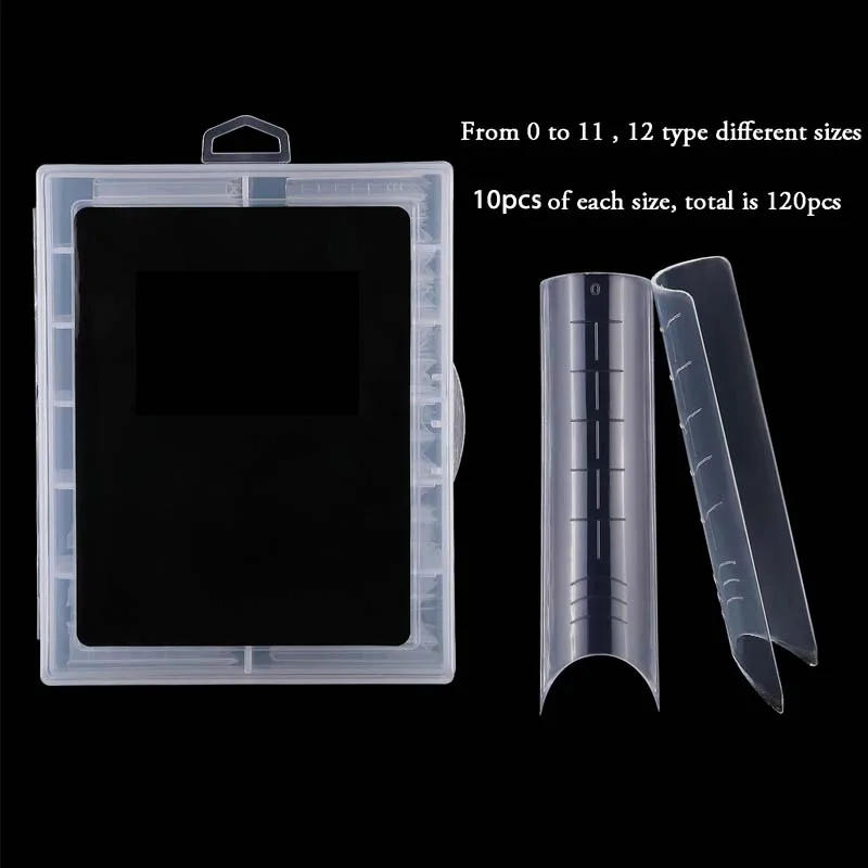 Description Picture 4 of itemSqaure Dual Forms Top Tips Mould Quick Building Poly Gel Nail Form Full Cover Extension System Acrylic Manicure Tool