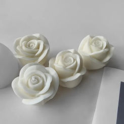 Aromatherapy Candle Silicone Mold DIY Flower Handmade Soap Fragrance Expansion Gypsum Ice Block Mold Rose Cake Decorative Crafts