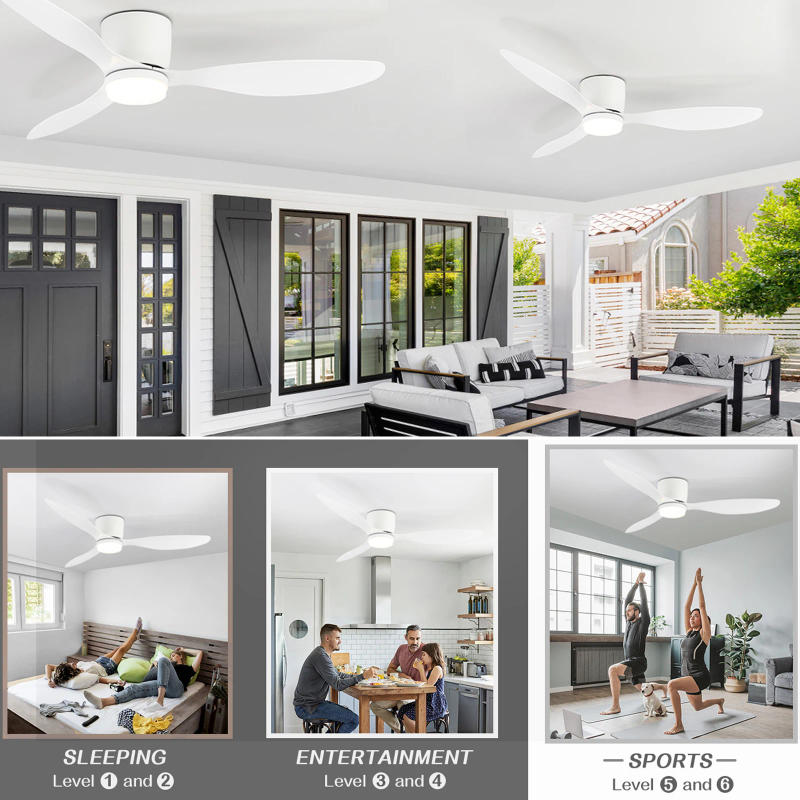 Description Picture 6 of itemIRALAN Modern LED Ceiling Fan Light With Remote Control Low Floor Decorative Light Energy-saving Light With Fan In Bedroom Home