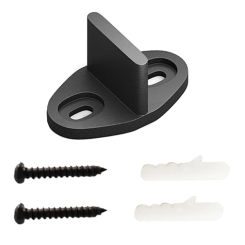 Sliding Barn Door Floor Guide With 2 Mounting Screws Wall Anchors Metal Ajustable Clip Bottom Track Guide Hardware Tool Parts