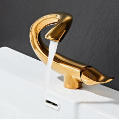 Becola Copper Faucet  Bathroom Sink Faucet Washbasin Faucet Waterfall Bathroom Faucets Golden Faucet Bathroom Mixer Tap Tapware