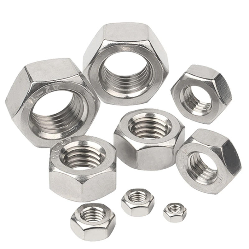 Description Picture 5 of item1-20Pcs Left Threaded Hexagon Nuts M4 M5 M6 M8 M10 M12 M14 M16 M18 M20 Stainless Steel Hex Nuts For Screw And Bolt Fastener Tool