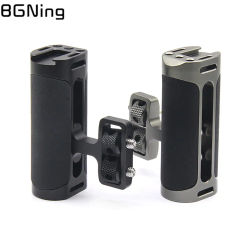 Universal Camera Cage Side Handle Metal & Silicone Pad 1/4" Screw for Sony Canon Nikon SLR Hand Grip for Mic Video Light Bracket