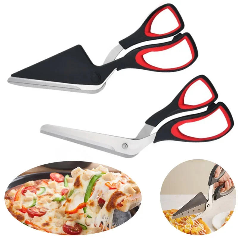 Description Picture 3 of itemProfessional Pizza Scissors Detachable Sharp Stainless Steel Blade Pizza Cutter Scissors Easy Cutting Pizza Spatula Slicer Tools