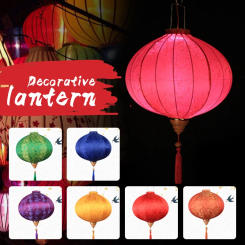 Chinese Floral Silk Lanterns 12/14 Inch Japan Vietnam Mid-autumn Traditional Lantern For New Year Wedding Party Spring Decor