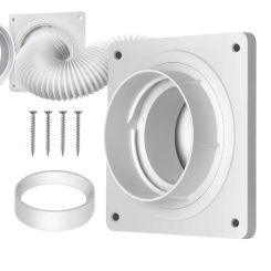 Dryer Vent Connector Dryer Vent Wall Plate Hose Extension Connector Vent Adapter Quick Connect & Disconnect For Wall Exhaust