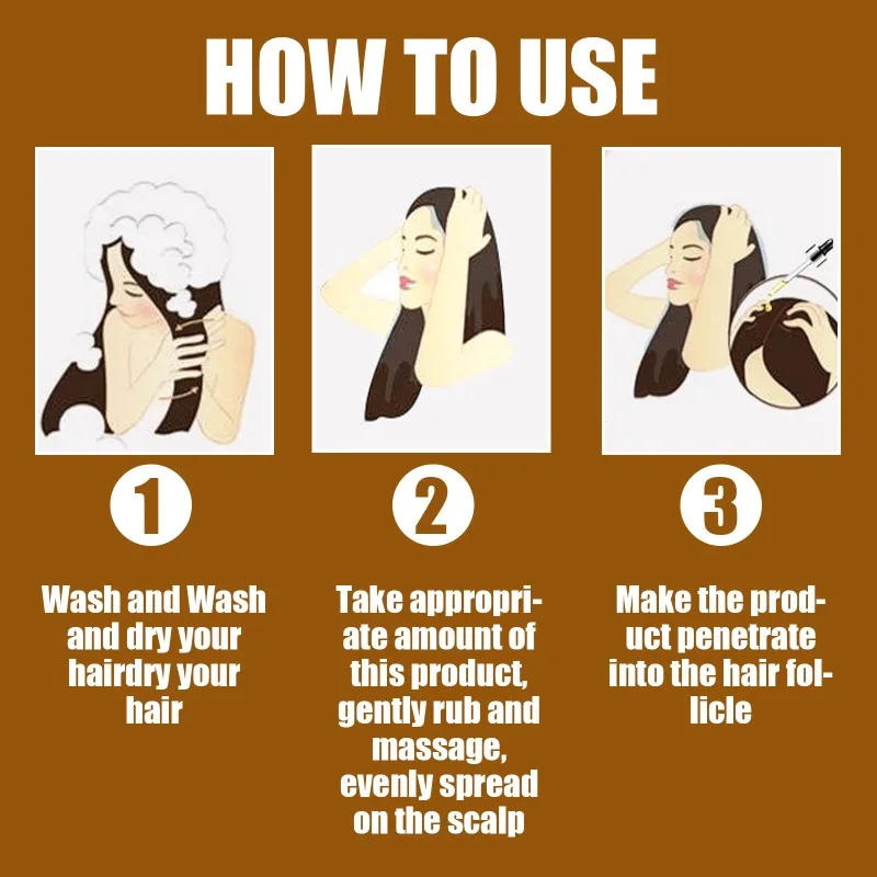 Description Picture 3 of itemFast Hair Growth Hair Care Essential Oil Essence Original Authentic Anti-loss Liquid Health Care Beauty Dense Hair Growth Serum