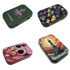 Cigarette Case 95X60MM Metal Tobacco Storage Humidor Rolling Paper Smoking Accessories Coin Key Organizer Tin Flip Sealed Box