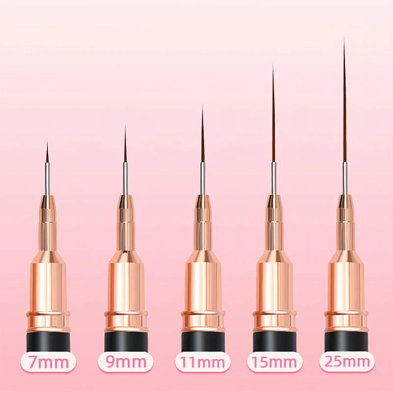 Description Picture 5 of item5pcs Professional Nail Art Liners Striping Brushes Tool Ultra-thin Line Detail Drawing Painting Brushes Manicure Pen Tools