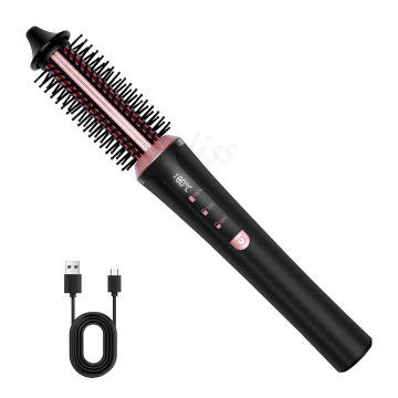 2 In 1 Hot Air Brush Styler Blower Comb Professional Hair Electric Ion Blow Dryer Straightening Curling Roller Styling Tools