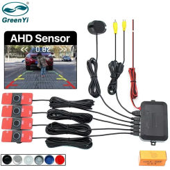 AHD Car Video Parking Sensor Reverse Radar Detector System 13mm Original Flat Sensors Can Connect Car DVD Monitor Rear Camer