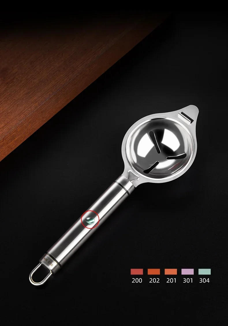 Description Picture 3 of itemStainless Steel Egg Separator Spoon Divider - Kitchen Tool for Separating Egg Yolk from White, Baking Utensil with Filter Design