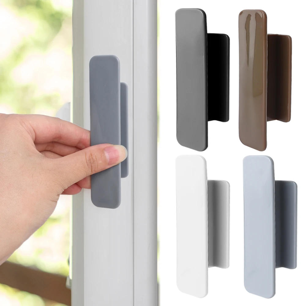 Description Picture 3 of item4/2Pcs Self-adhesive Door Wardrobe Handle Window Cabinet Drawer Handles Multipurpose Open Sliding Door Knob Auxiliary Device