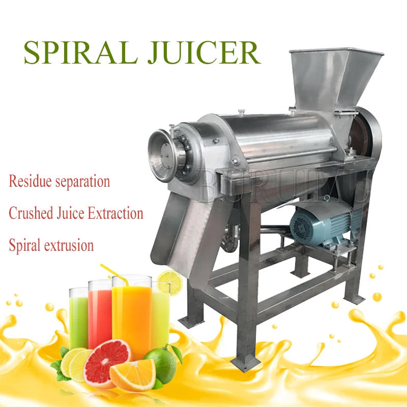Description Picture 2 of itemIndustrial Juice Extractor Stainless Steel Coconut Milk Garlic Ginger Graper Juice Extractor Screw Power Juicer