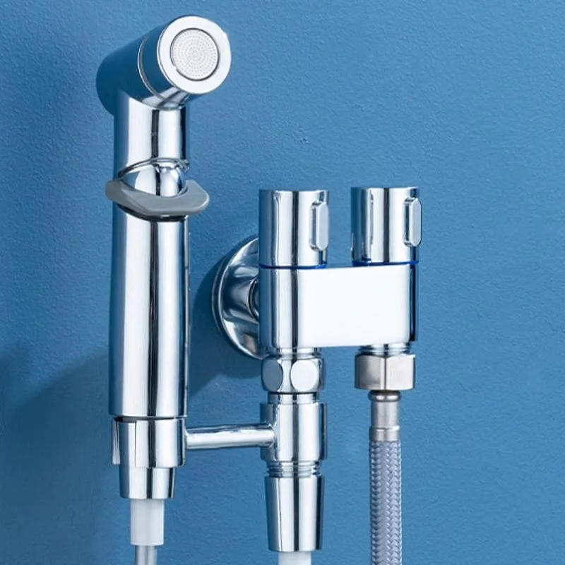 Description Picture 4 of itemHygienic shower toilet bidet sprayer shower head double outlet angle valve wall-mounted double outlet bidet toilet accessories