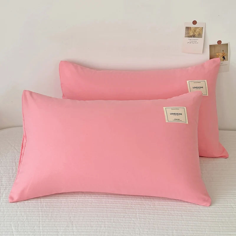 Description Picture 3 of item2pcs Pillowcases Decorative Cotton Pillow Case Envelope Style Solid Color Home Body One Pair Cushion Cover 48X74cm