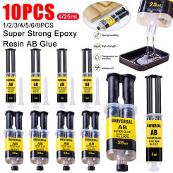 4/25ml Epoxy Resin AB Glue Waterproof Instant Fast Adhesive Repair Strong Super Liquid Glue For Wood Plastic Metal Glue Welding