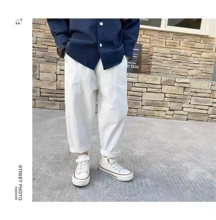 Description Picture 2 of itemBaby Boys Pants Spring Autumn Cotton Kids Boy Girl Loose Pants Cargo Pants Children's Casual Sports Trousers