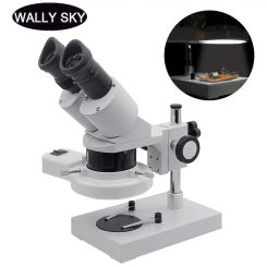 10X 20X 30X 40X Stereo Microscope with Ring Light Illumination for PCB Inspection Tools Industrial Microscopes Soldering Repair