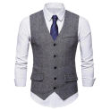 2020 New Arrival Dress Vests For Men Slim Fits Mens Suit Vest Male Waistcoat Homme Casual Sleeveless Formal Business Jacket