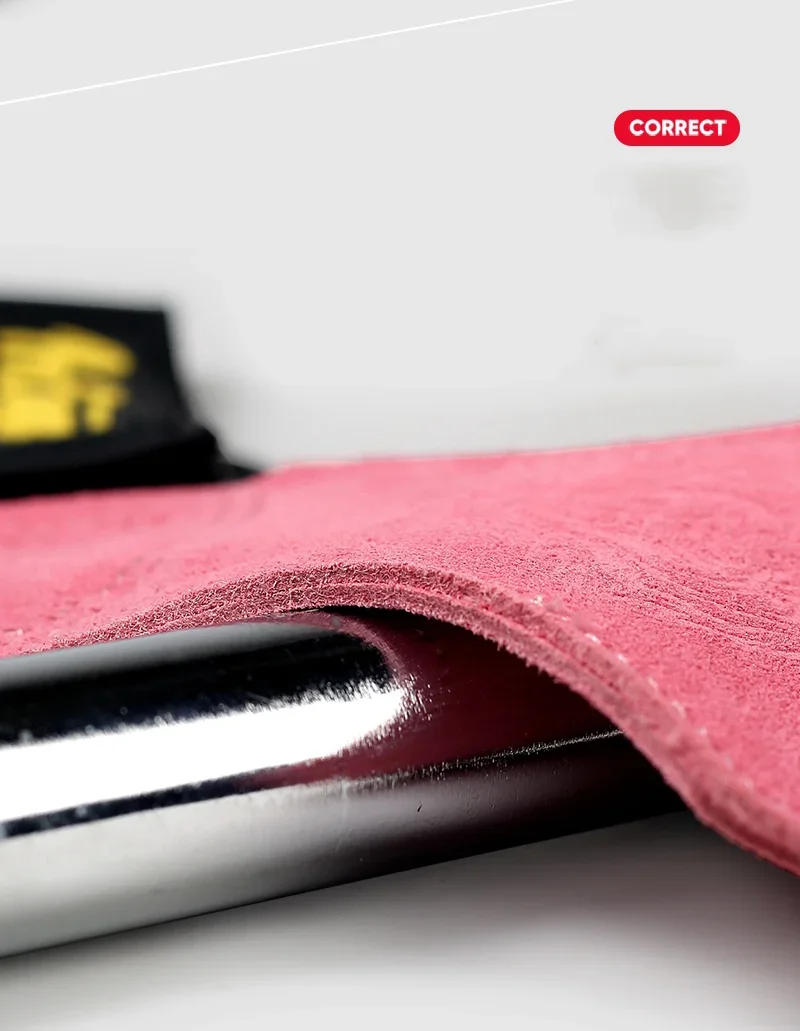 Description Picture 4 of itemCowhide Gloves for The Gym Weight Lifting Training Crossfit Fitness Workout Palm Protector Horizontal Bar Wrist Support