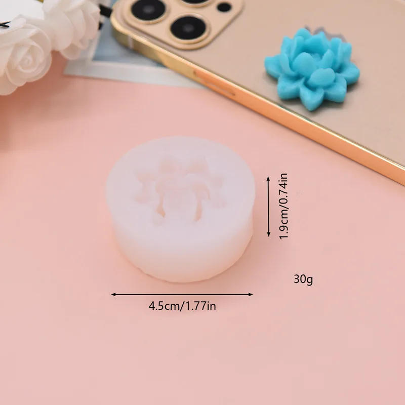 Description Picture 5 of itemRose Lotus Candle Silicone Mould Flower Soap Resin Crystal Mold Ice Cube Chocolate Making Tool Wedding Decor Mother's Day Gift