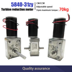 5840-31ZY DC 12V 24V Reduction Gear Motor Large Torque High Power 2-70kg 7RPM-470RPM Worm Gear Motor Reversed Motor