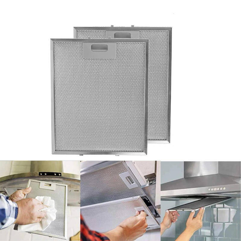 Description Picture 4 of item2PCS Grease Filters Aluminum Mesh 30cm X 25cm Cooker Hoods And Kitchen Extractor Hoods Home Improvement Exhaust Fans