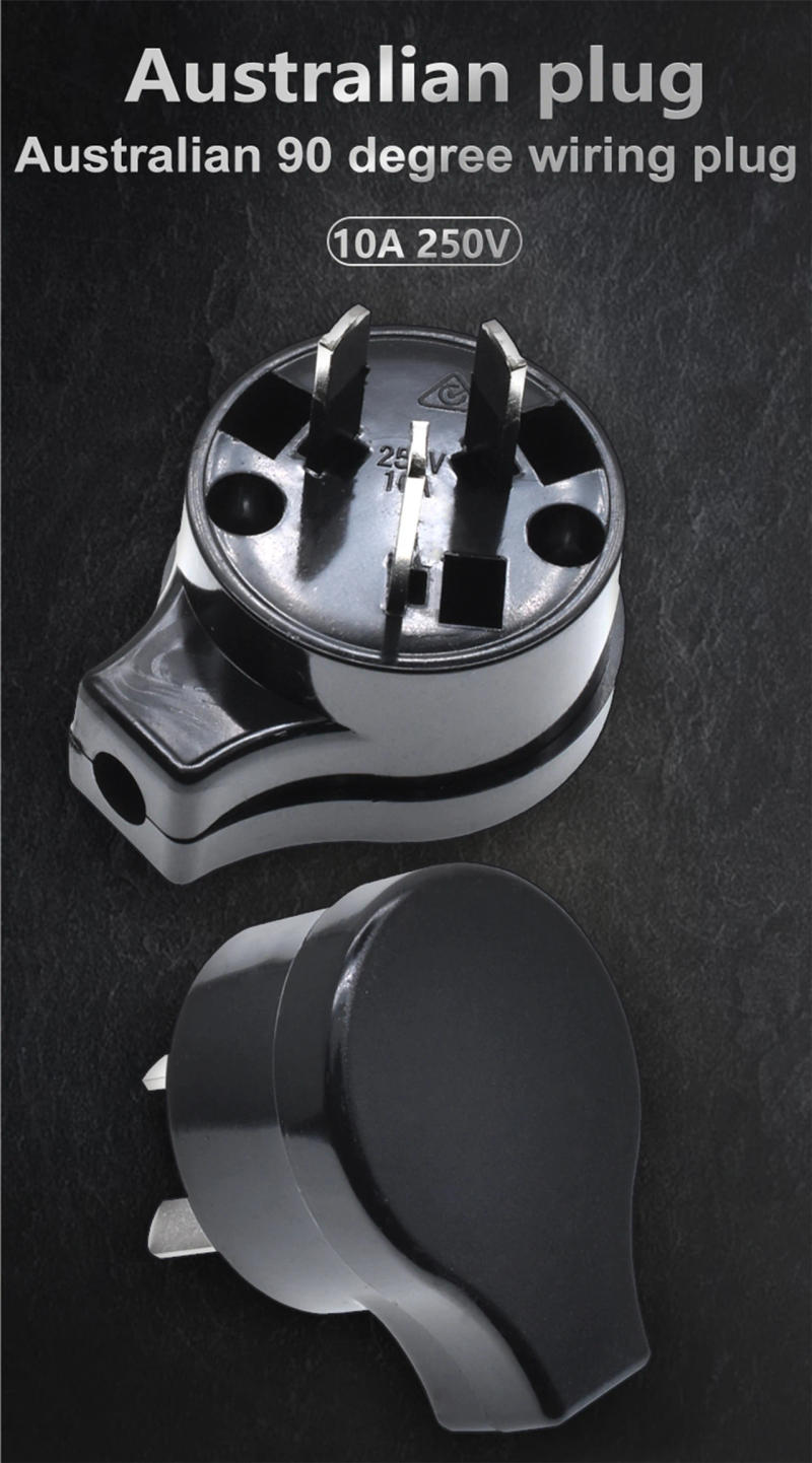 Description Picture 3 of itemAU NZ Australian CN Chinese Argentina 10A AC assemble Electrical Power Plug 3pin Wire Socket Outlet Adaptor Extension Cord Cable