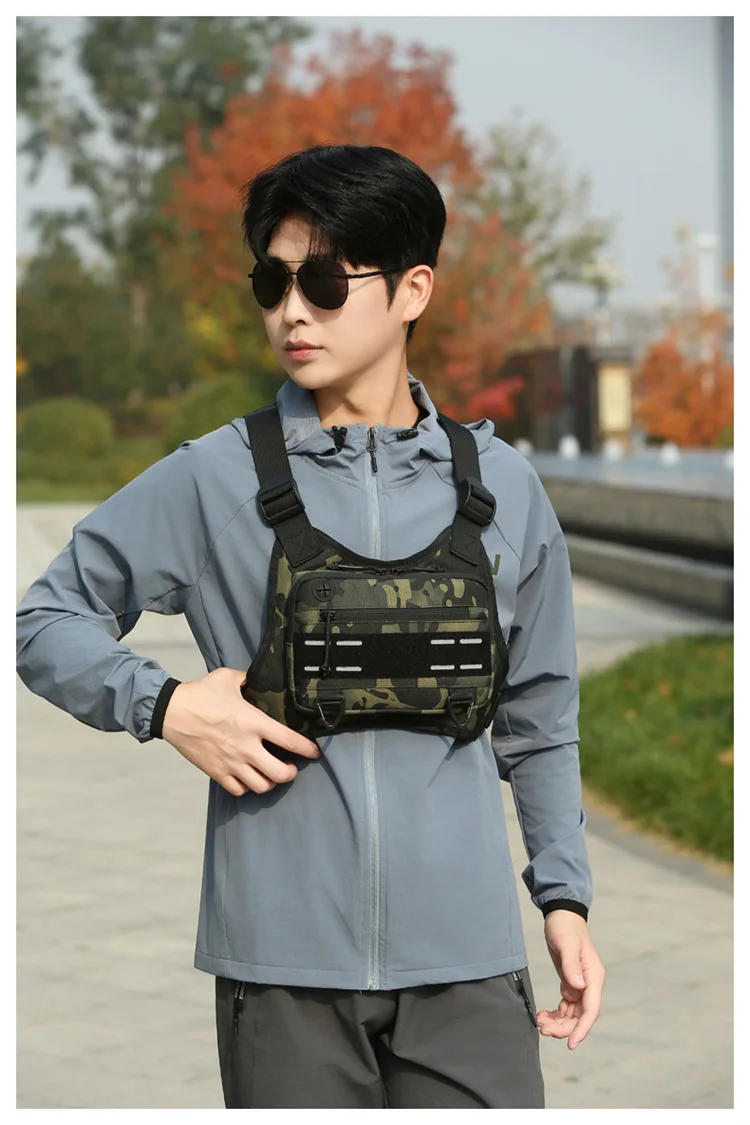 Description Picture 4 of itemTactical Fishing Vest Chest Bag Lure Box Gear Storage Bags Molle Men Airsoft Pouch Holster Outdoor Hiking Hunting Pack Rig Pouch