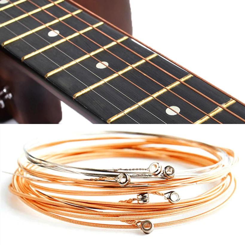 Description Picture 2 of item6Pcs/Set Pure Copper Strings 1-6 for Classical Classic Guitar Strings Steel Wire Classic Acoustic Folk Guitar Parts Accessories