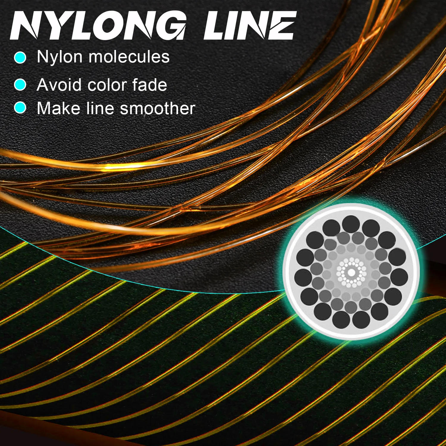 Description Picture 6 of itemSougayilang 500m Nylon Fishing Line Max Drag 7-38LB Super Stronger Nylon Line Japan Monofilament Coating Carp Fishing Tackle