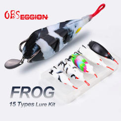 5pcs Frog Soft Silicone Lure Set Bait Crankbait Fishing Lure Carp Fishing Wobbler Artificial Bait Frog Lure Tackle Box