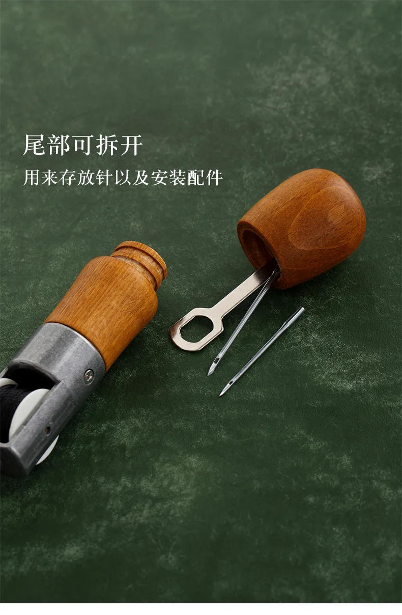 Description Picture 5 of itemDIY Hand Sewing Machine Waxed Thread for Leather Leather Sewing Tool Leather Craft Edge Stitching Belt Strips Shoemaker Tools