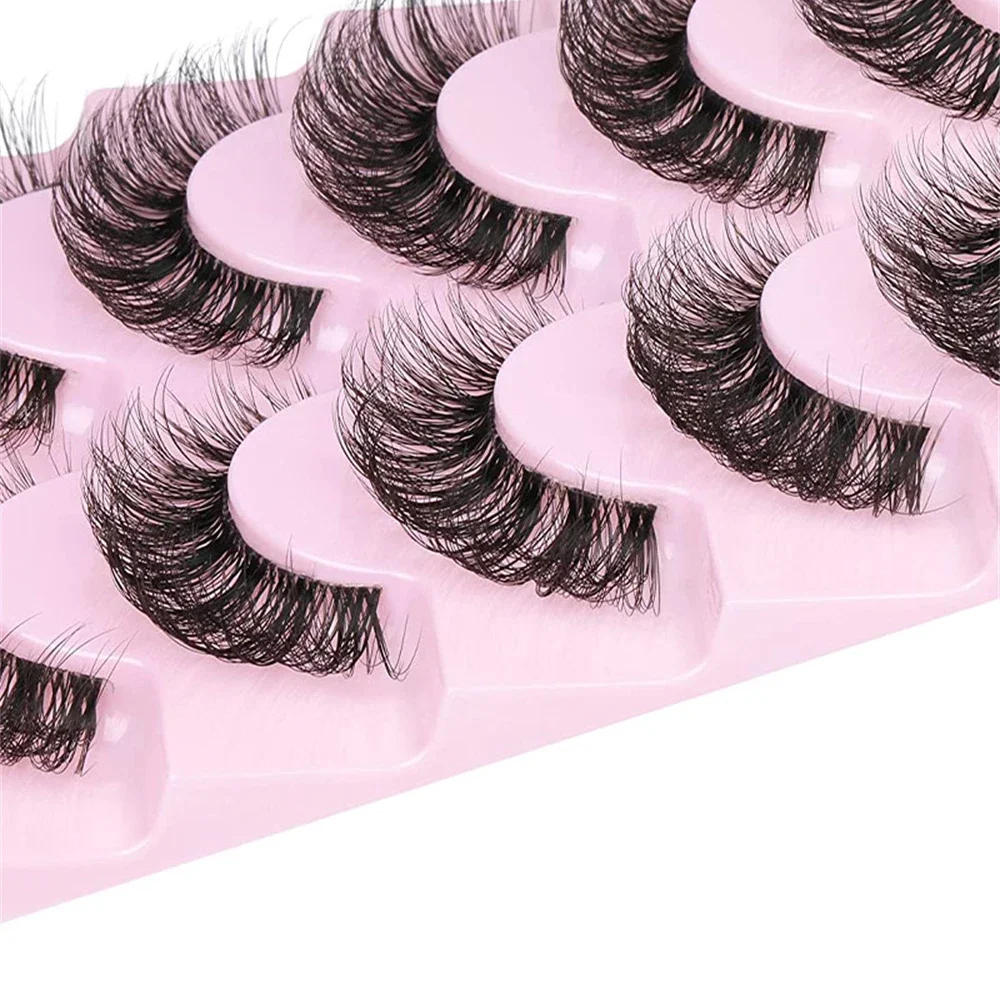 Description Picture 3 of item10 Pairs False Eyelashes 6D Super Fluffy Wispy Faux Mink Eyelashes Cat Eye Effect Dramatic Lashes Eyelash Extension Makeup