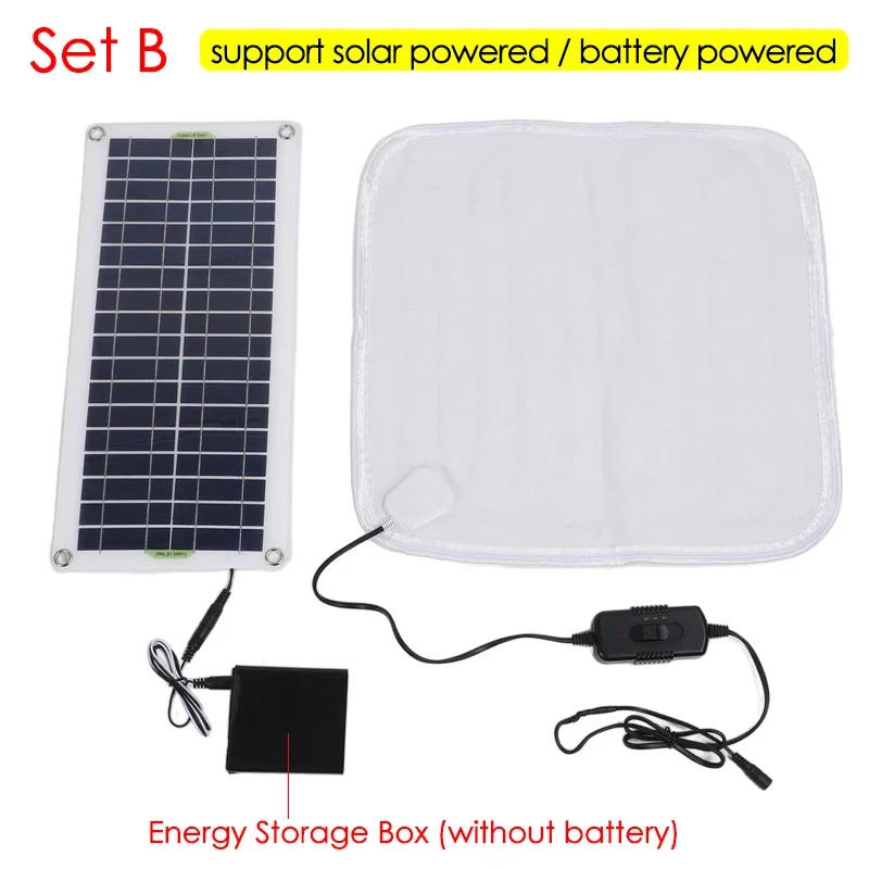 Description Picture 4 of itemPet Electric Blanket 2-speed Temperature Adjustable Heating Mat for Small Cat Dog Warmer Solar/Battery Powered Heated Blanket