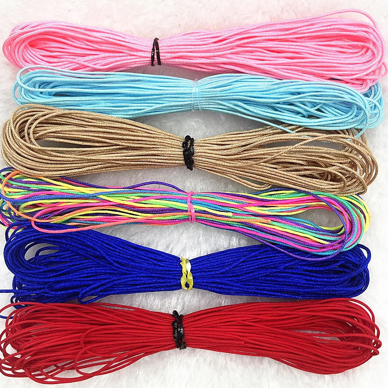 Description Picture 3 of item0.4/0.8/1.0/1.5mm Nylon Cord Thread Chinese Knot Macrame Cord Bracelet Braided String DIY Tassels Beading Thread