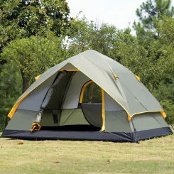 Outdoor Camping Tent Upgraded Waterproof Double Layer 3-4 Person Travelling Fishing Hiking Sun Shelter new