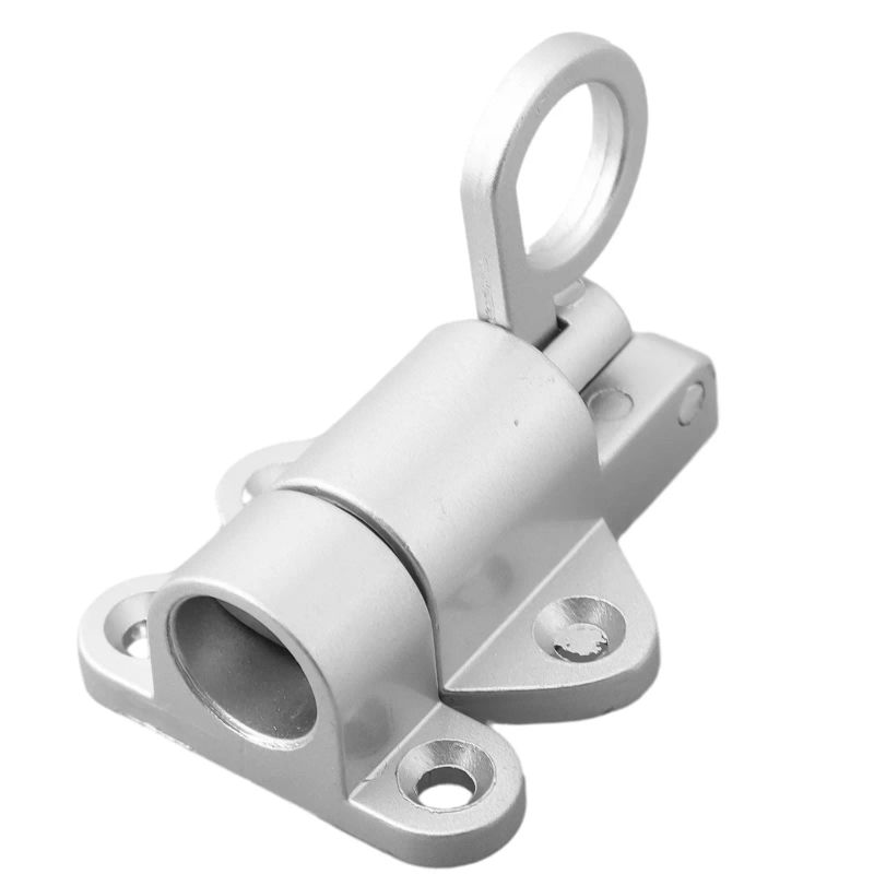 Description Picture 4 of itemAluminum MMM Alloy SS Self Closing Latch Bolt Gate Security Pull Ring Spring Bounce Door Bolt Latch Lock With Screws Lock Window